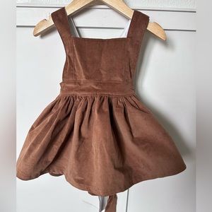 Handmade ( small shop /boutique) corduroy pinafore dress 2t